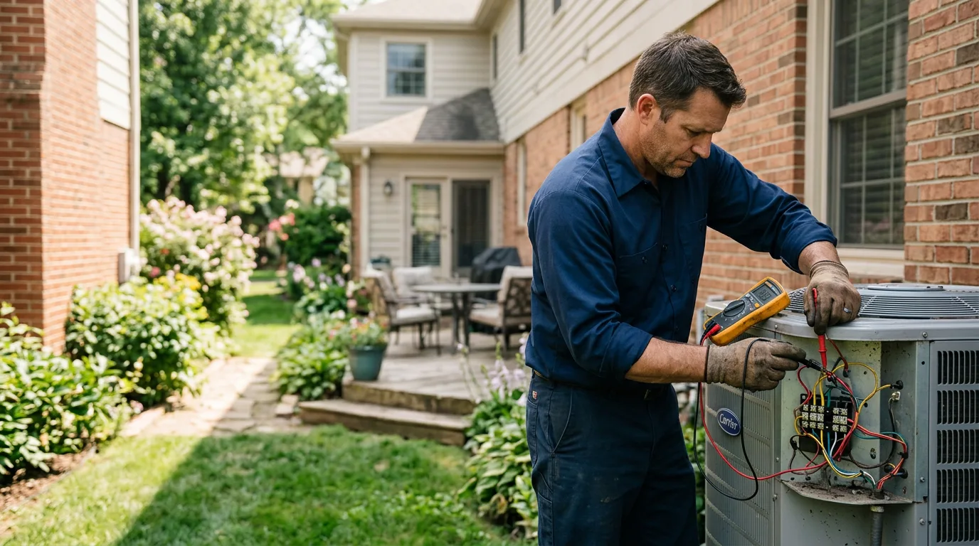 HVAC technician working near Sonora, KY